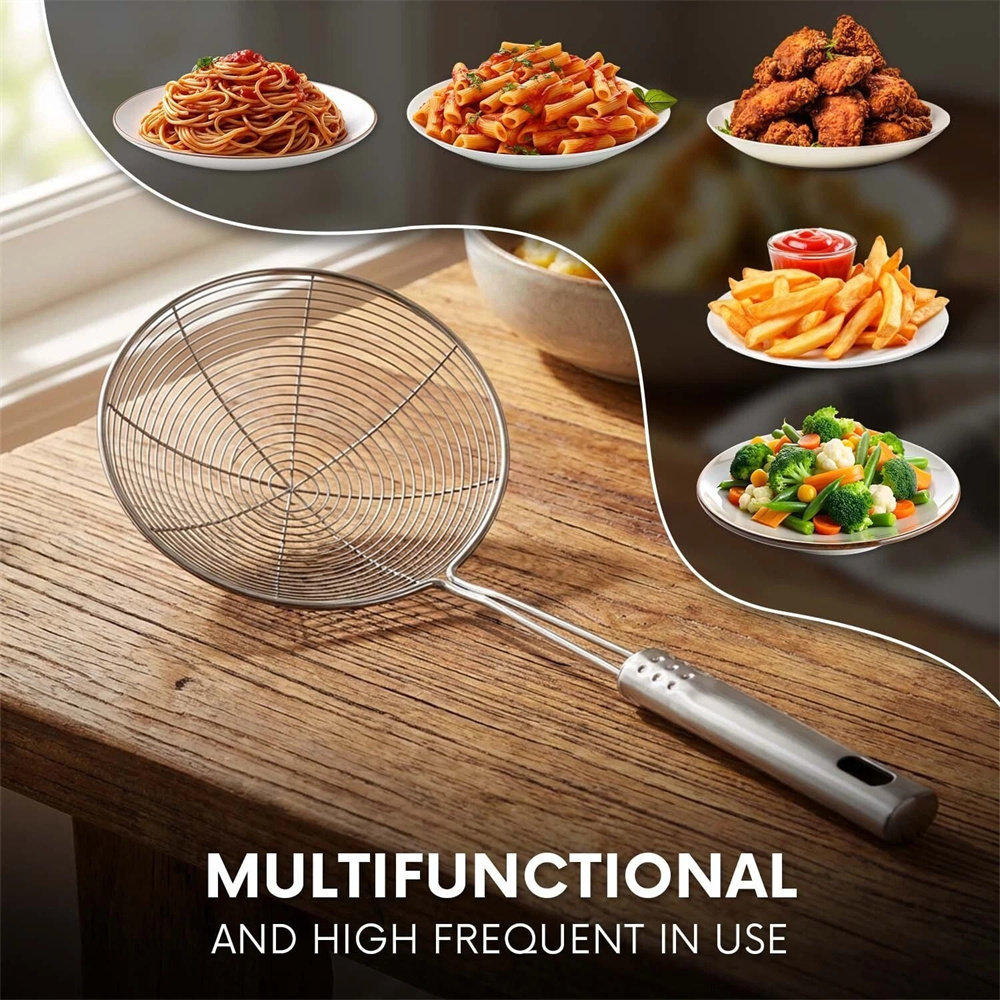 3pcs 不鏽鋼漏勺 九珠線漏（A）14cm+16cm+18cm 3個一套 UB0279