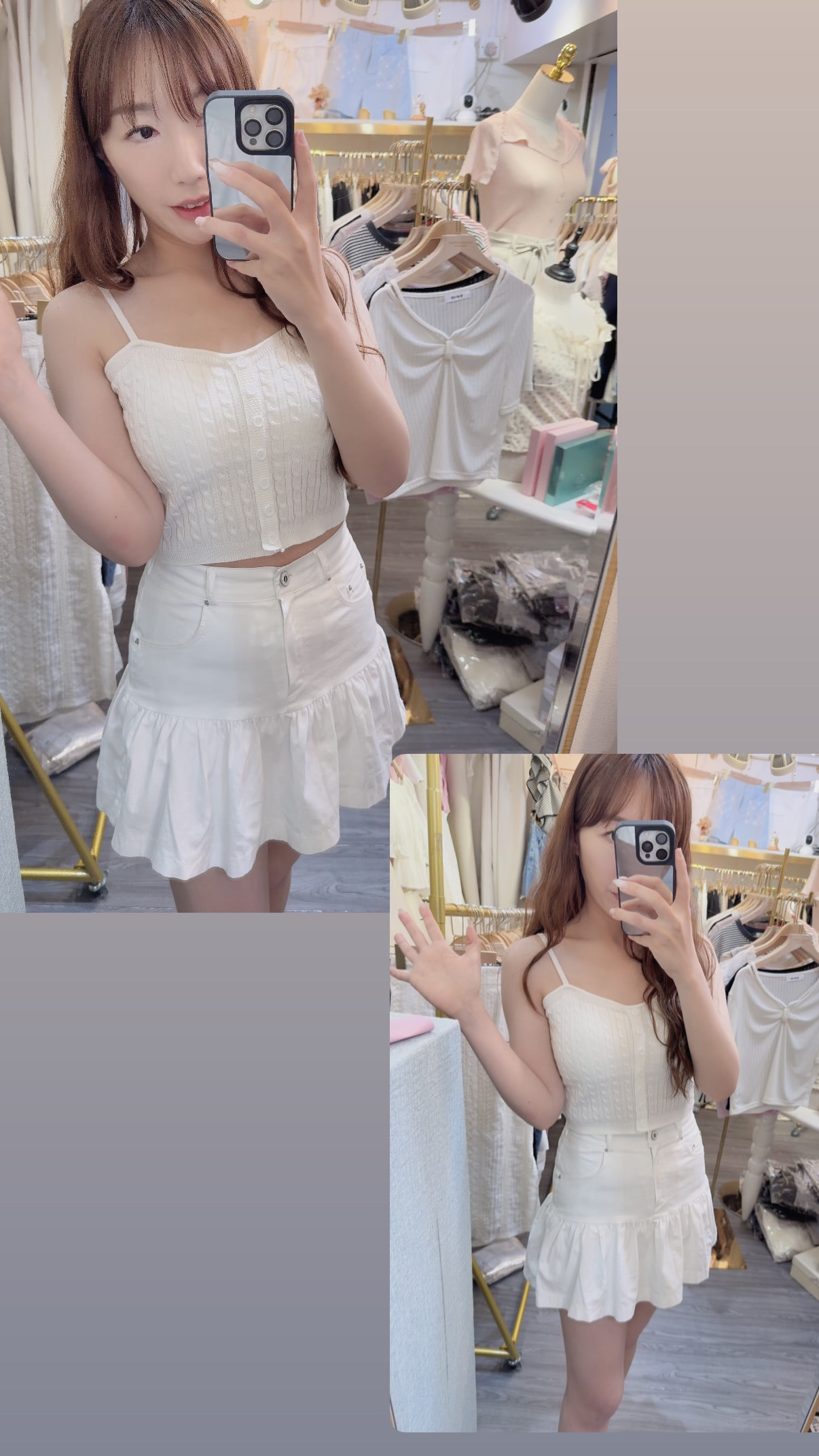 ‼️必買‼️著到有波型的bra top托得起係重點麻織紋好靚 高級感滿滿肩帶可以自己調校 唔使驚夾位大細問題4 色🩷