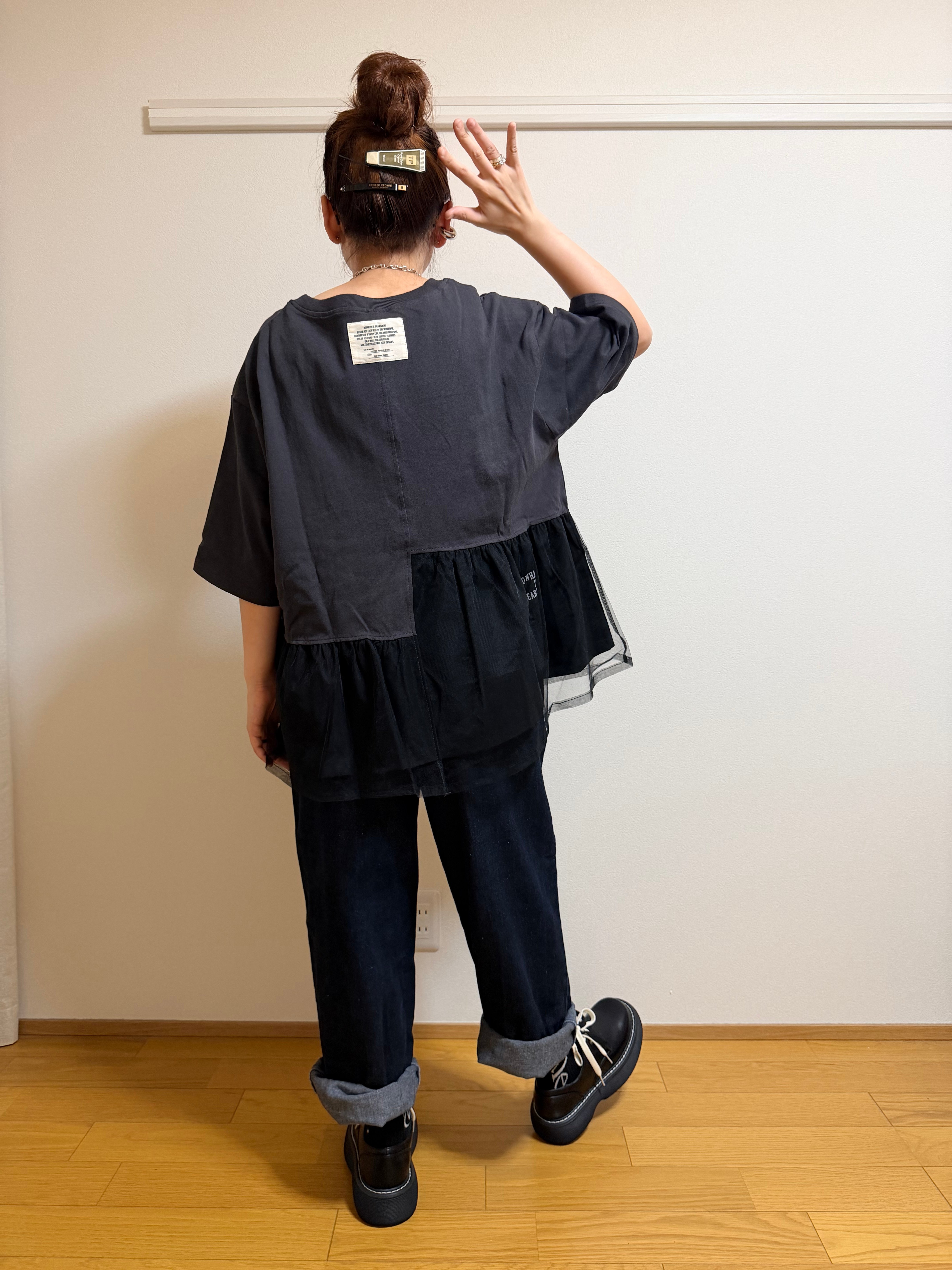 日本拼款紗紗衫