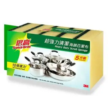思高超強力百潔布5片裝 (海棉) 3M