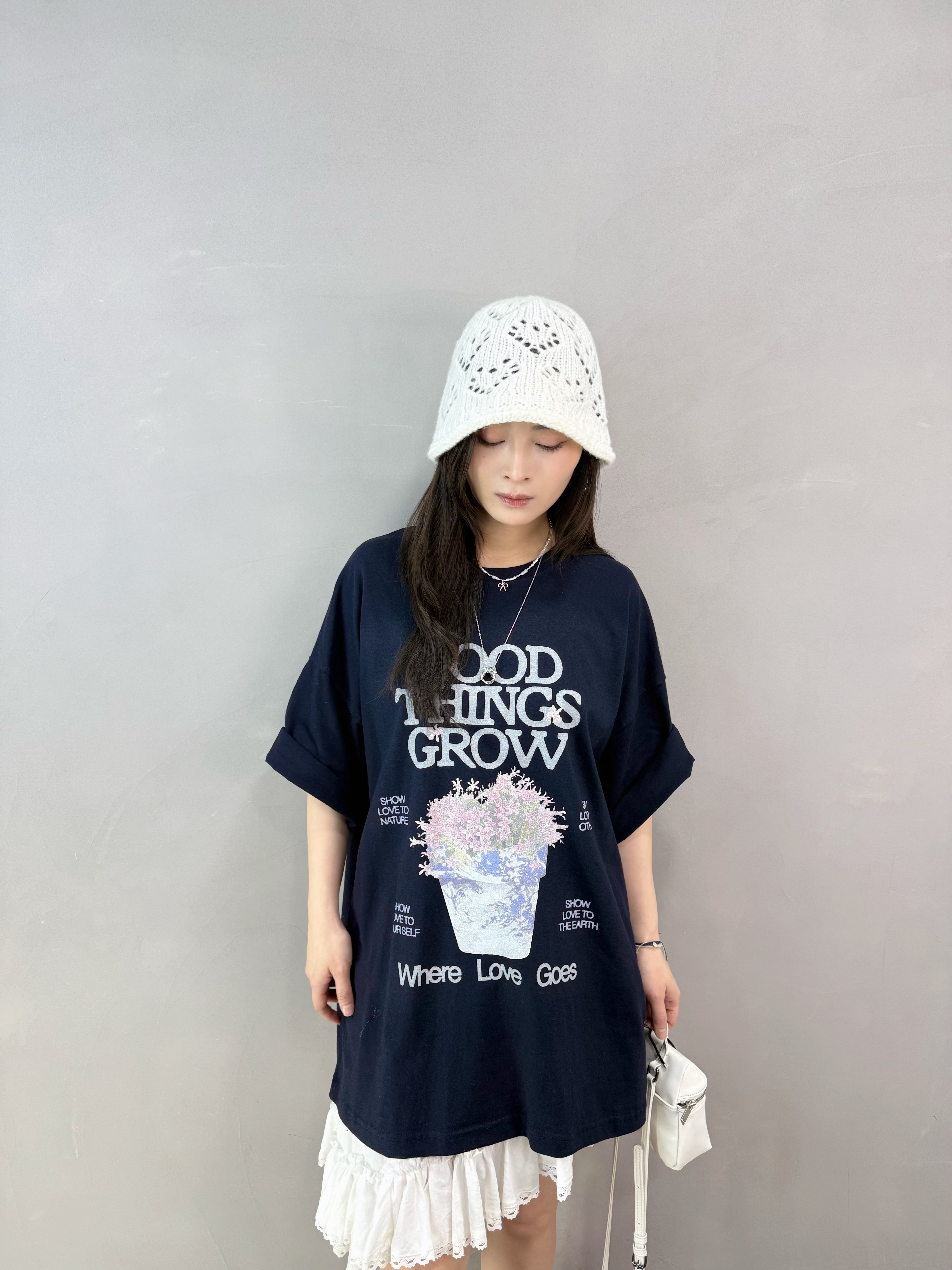 H81 Over Size 花花Tee