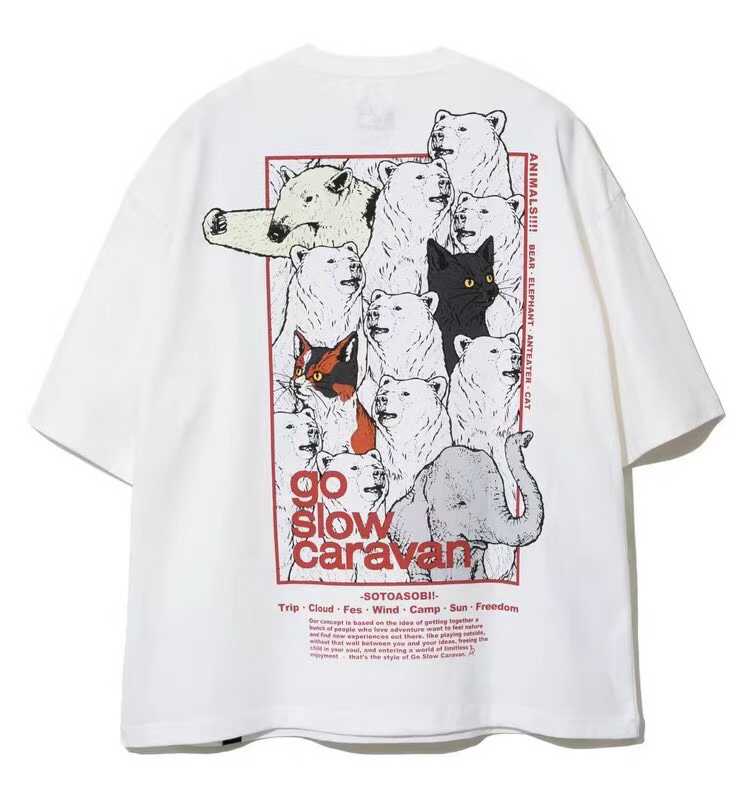 預訂 go slow caravan 15週年限定款動物圖案短袖Tee [貨號26A450]