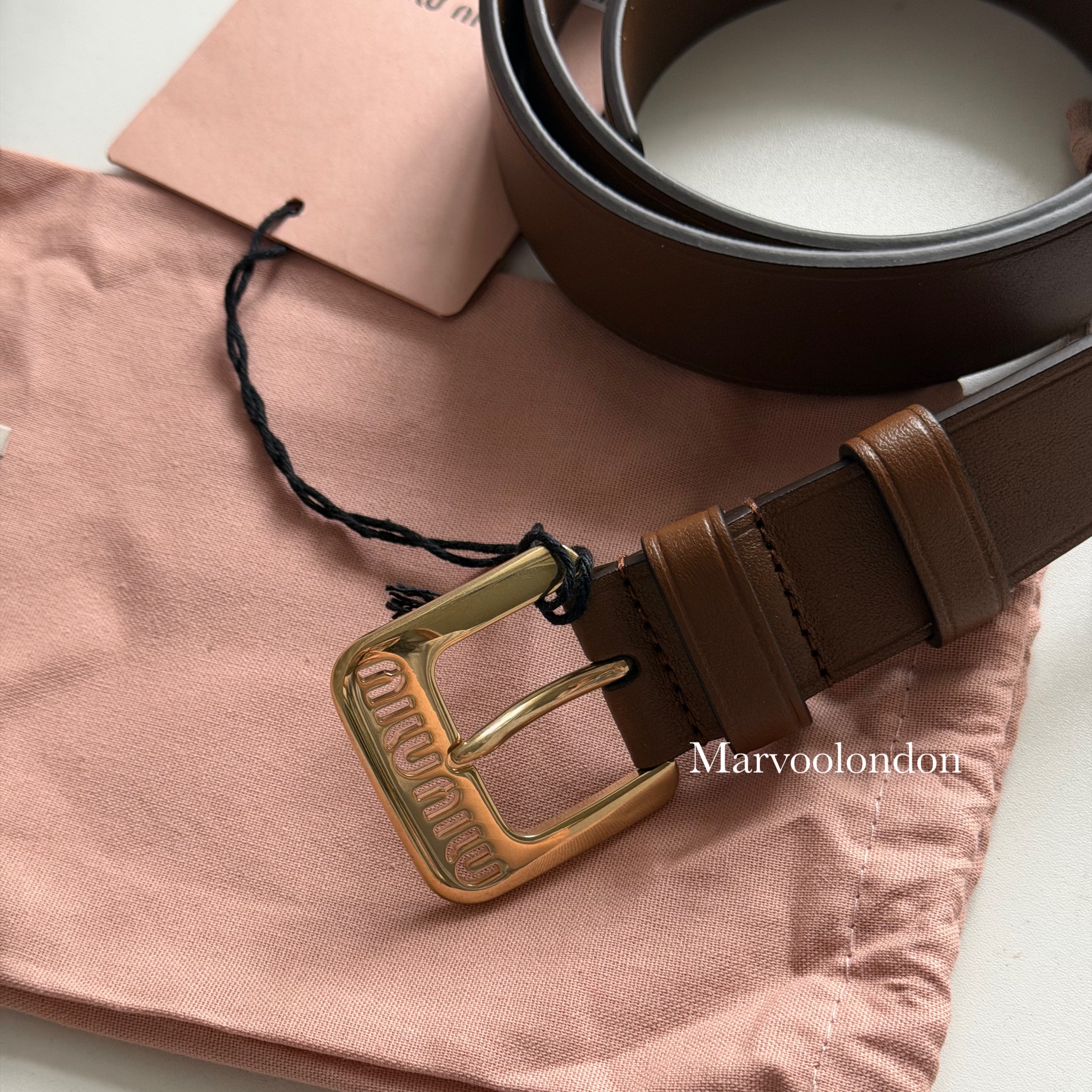現貨到💕限時優惠✨MIUMIU 3cm belt  Size 80/85cm