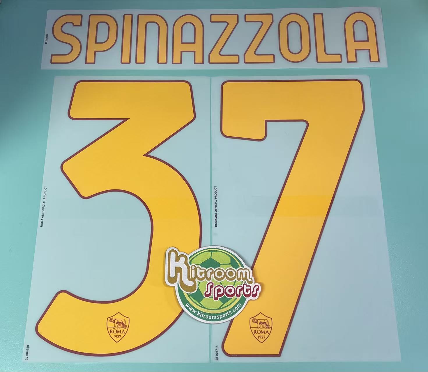 2021-23 Roma Home Nameset #37 SPINAZZOLA