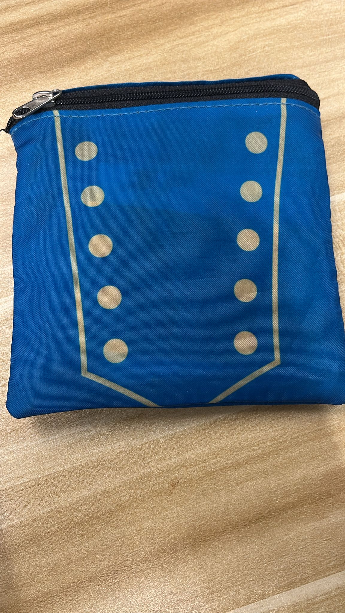 復古制服圖案拉鍊環保袋