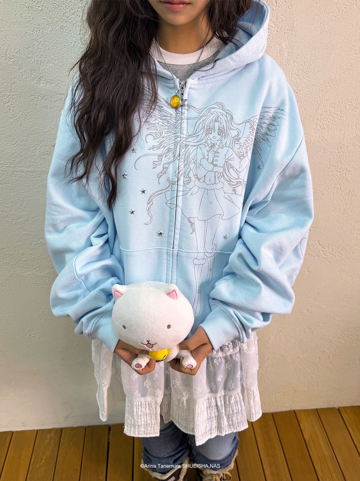 ANGEL ZIP UP HOODIE｜韓國 星河滿月 X CAVISH 服飾系列 (Full Moon） (26204-P)
