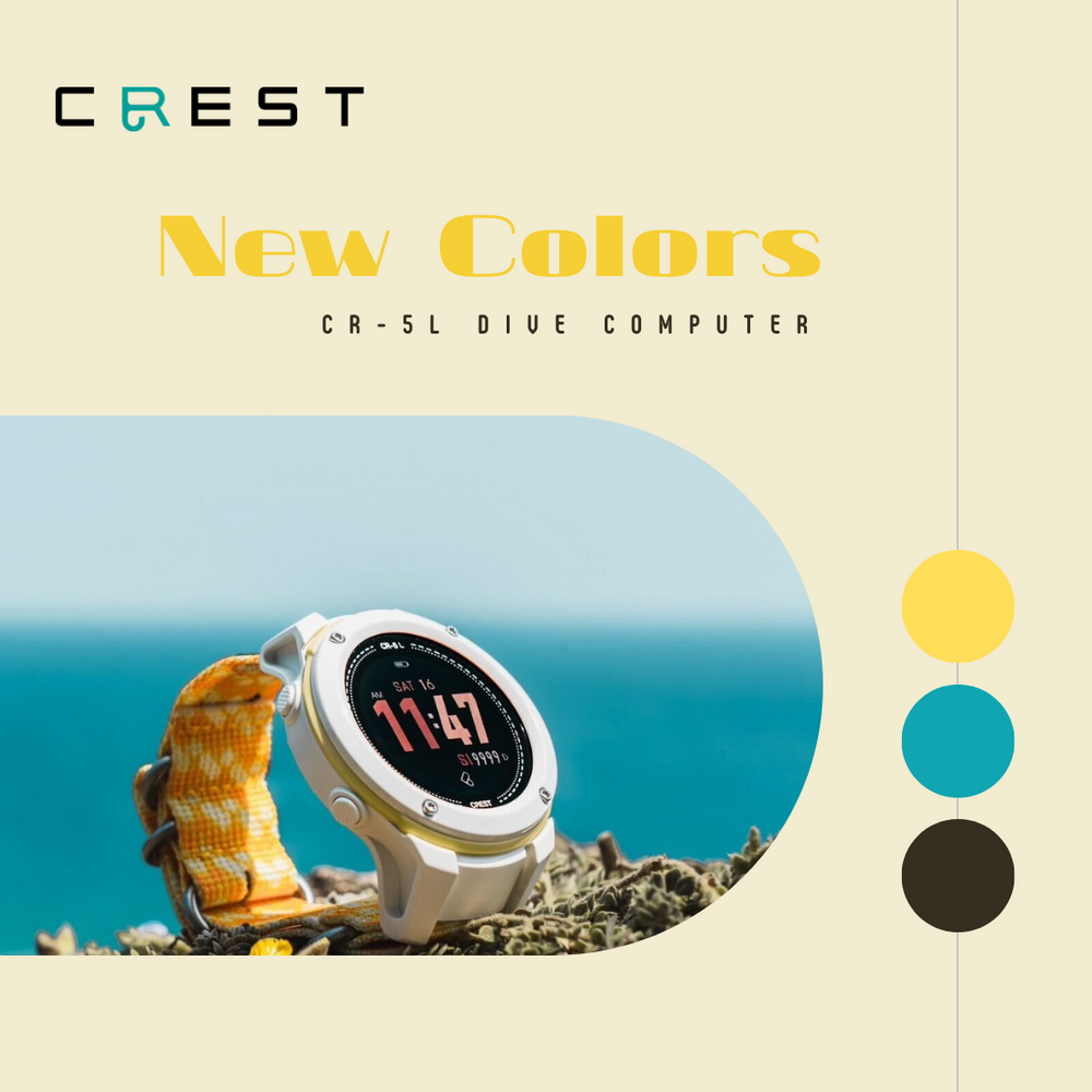 CREST CR-5L 潛水電腦錶｜75g輕量 GPS潛點記錄｜MobiDealerHK