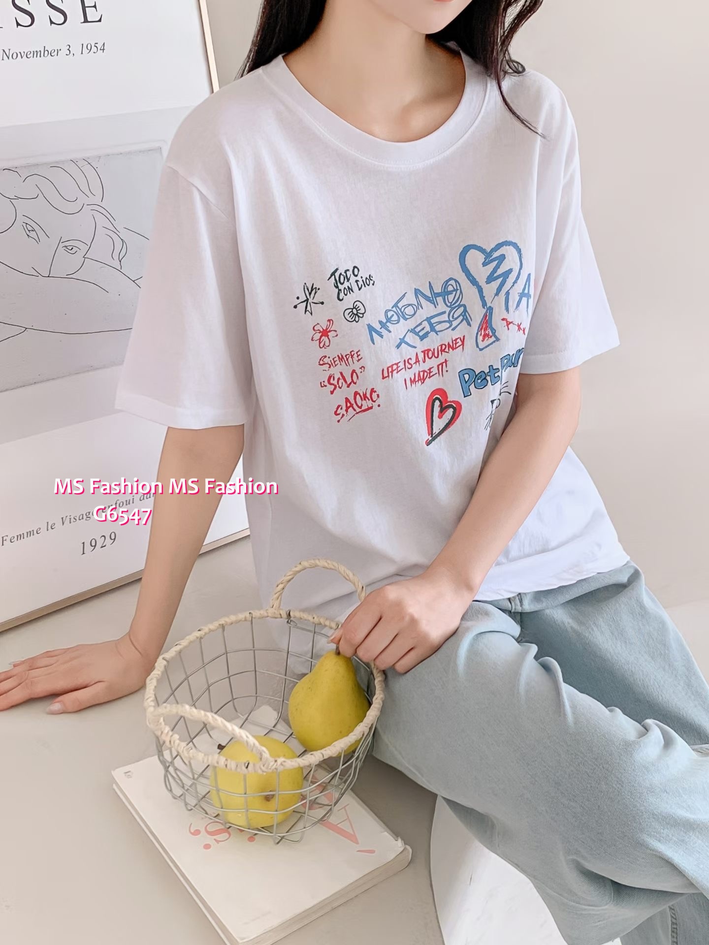 G6547 靚print tee