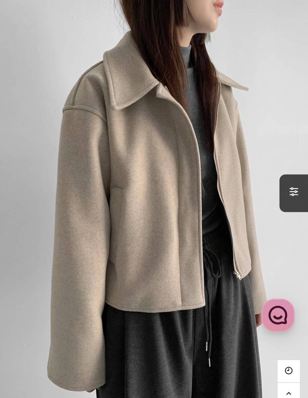 【 Goodbye Winter❄️ | 實穿性極高！知性小反領夾棉拉鍊絨布外套💭🤍 】 Classic Zip Up Outer(三色入)