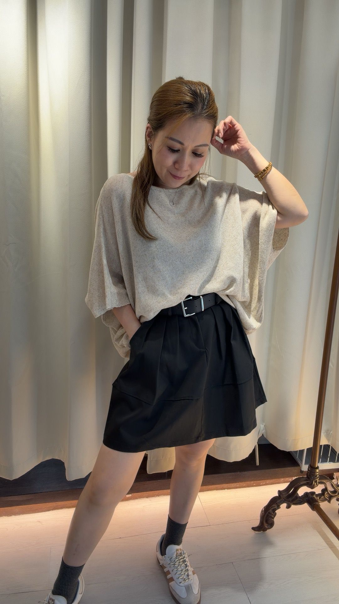 🌈限量🌈寬鬆麻線料上衣