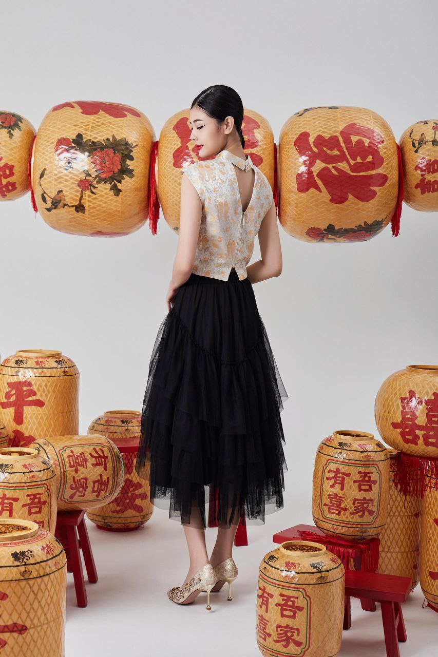 出袖显瘦旗袍上衣 2621