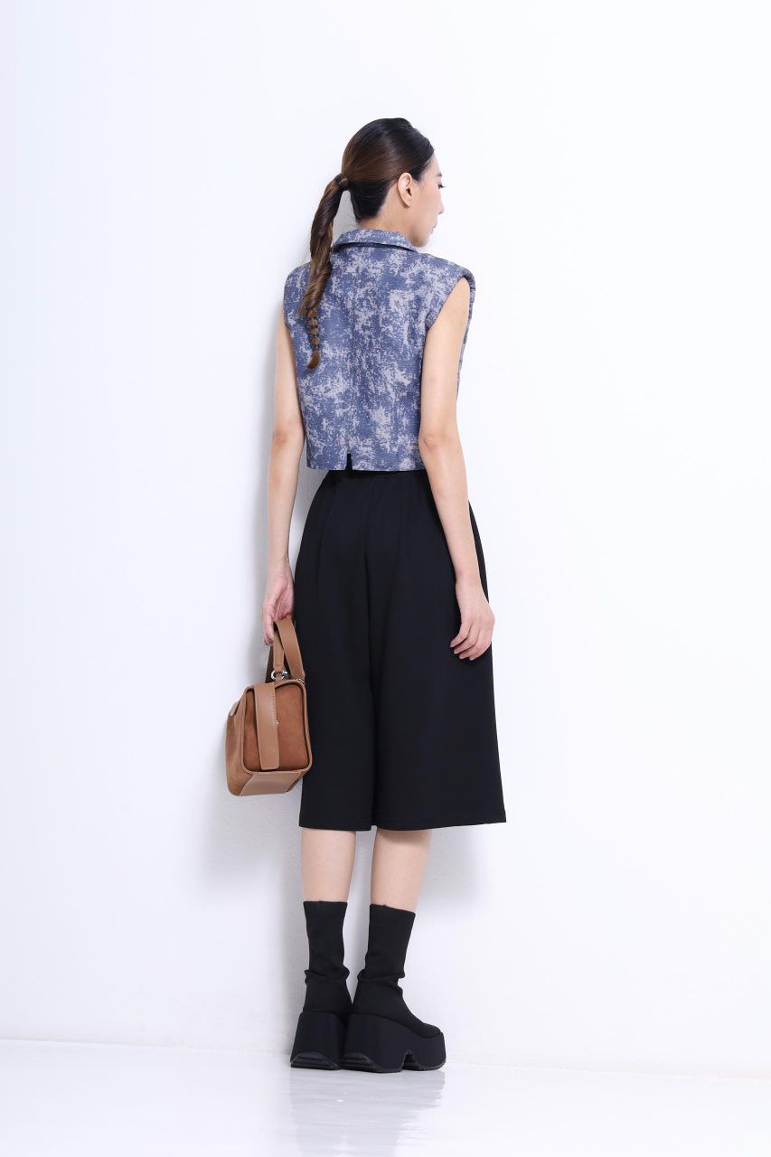 褶皱宽脚裤 1602