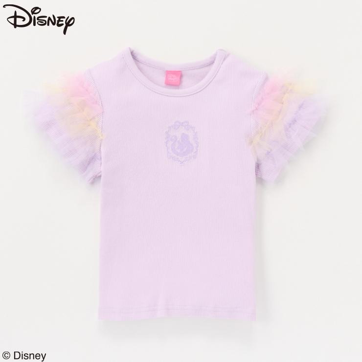 🇯🇵限時預訂 日本直送🇯🇵長髮公主剪影刺繡薄紗荷葉邊羅紋短袖上衣