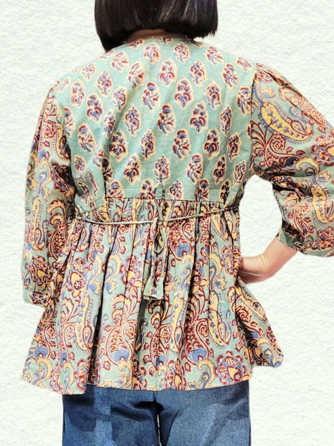 印度木刻印花純綿上衣