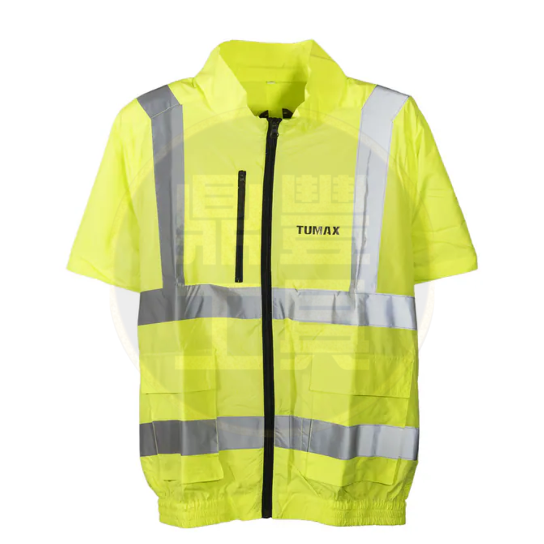 Tumax 24V 熒光色短袖風扇衫 淨衫 (L/XL/XXL)