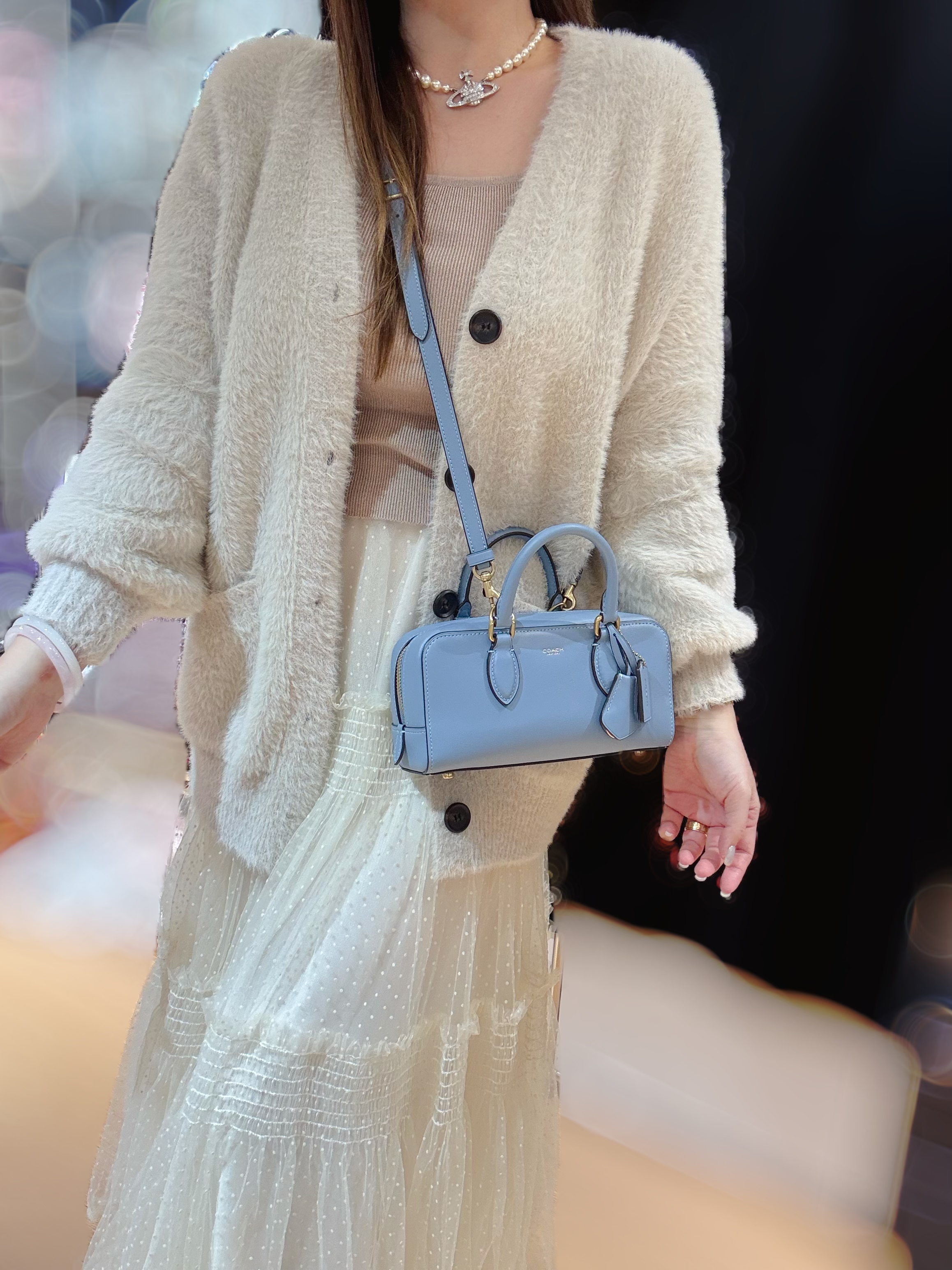 Coach Bowery satchel 22 blue