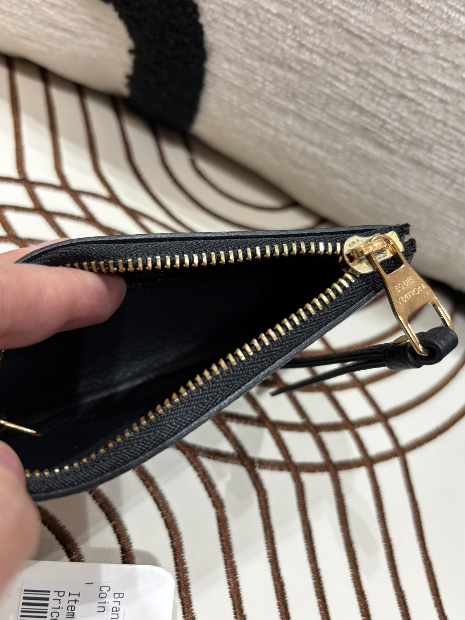 LV M80879 Key & Coin Case Calfskin Black 100%Authentic, 99%New ✅Dust bag✅Box