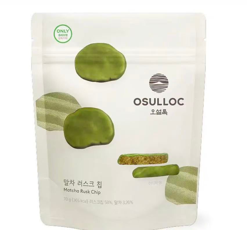韓國 OSULLOC 抹茶脆麵包片 70g
