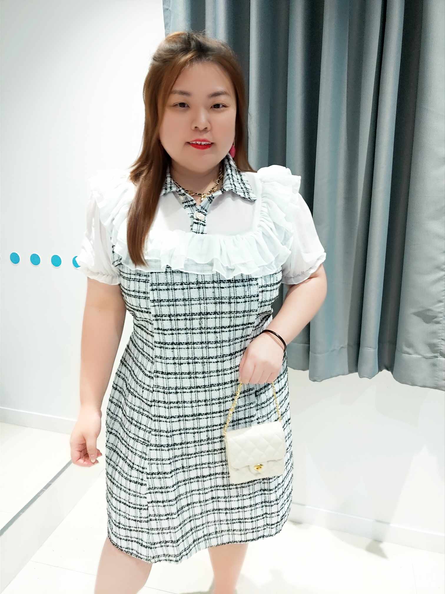 DSE16 层叠领设计小香风洋装