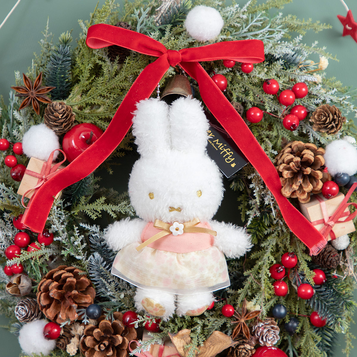Flower Miffy 聖誕中花環