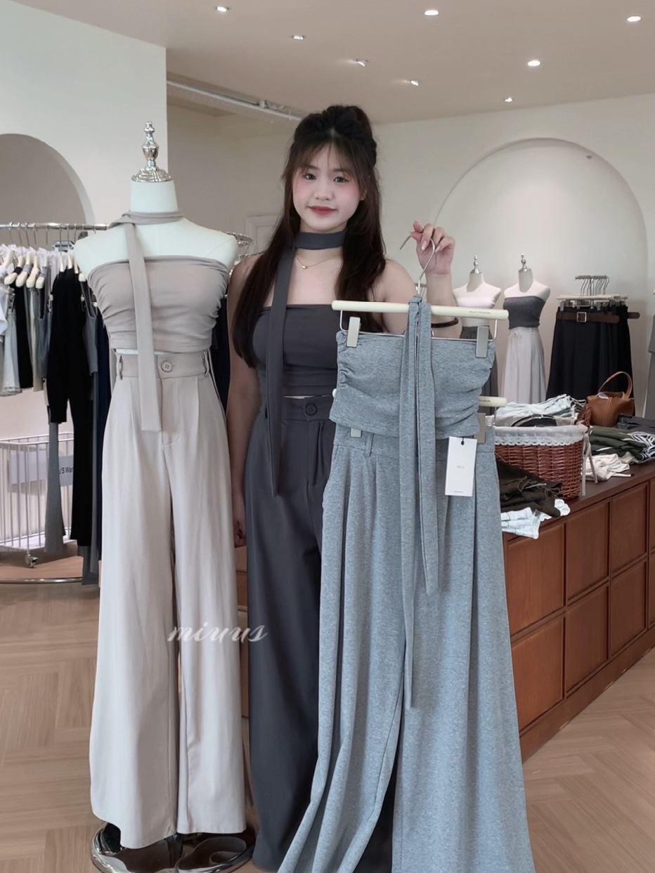 4545 Refined Silhouette Two-Piece Set 高级感修身两件套