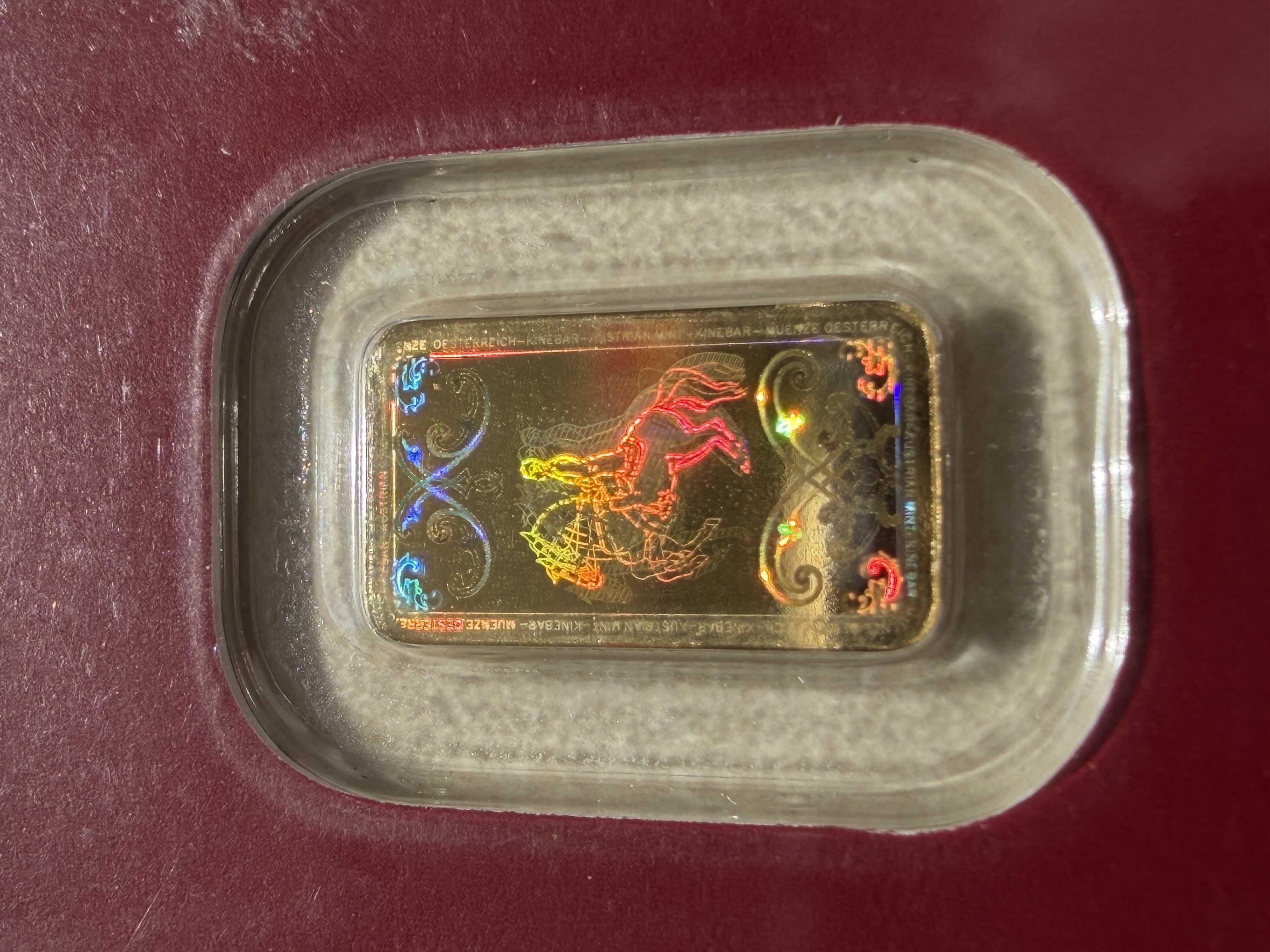 (SN312592) AUSTRIAN MINT Kinebar 1g 🇦🇹 MUNZE Gold Emas 999.9 镭射金