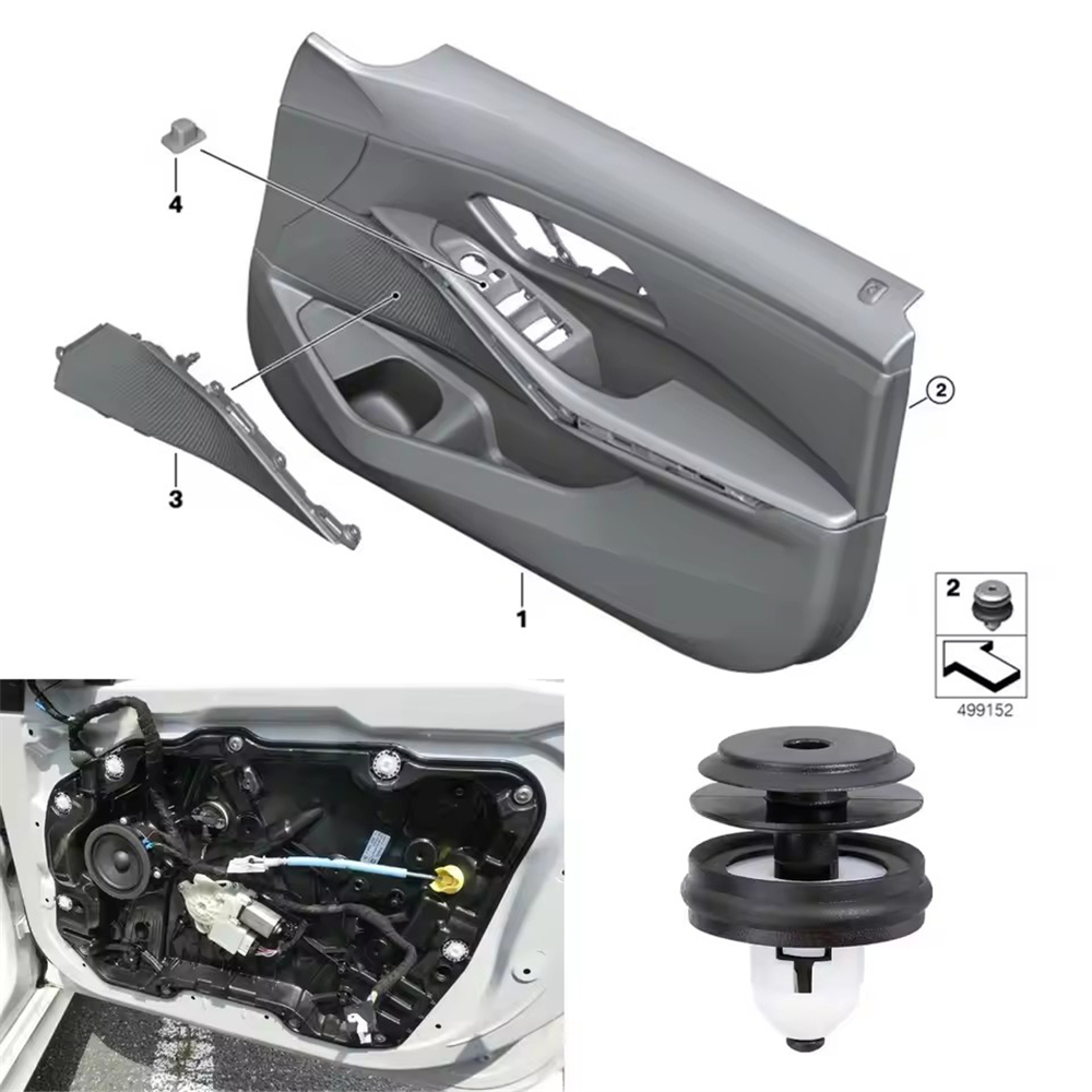 10x 適用寶馬5系540 G30 G38 525Li530門板車門內飾板卡扣 UA0550