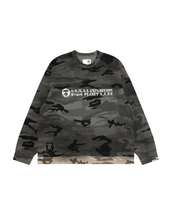 AAPE X NOMANUAL Moonface Crewneck Long Tee (M9896XXR)