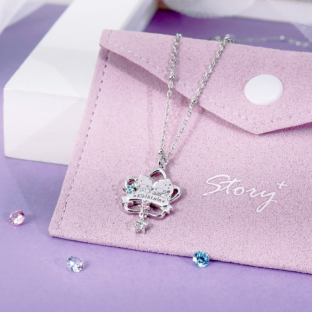 📦訂購 台灣限定 STORY 故事銀飾 X 三麗鷗 Sanrio Little Twin Stars 50th星舞系列 雙子星晶鑽純銀頸鏈