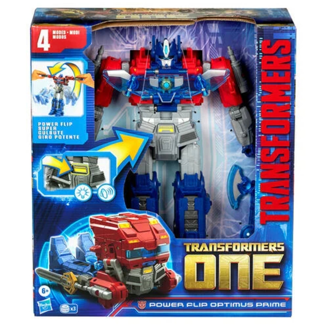 Transformers One Power Flip 柯柏文（Optimus Prime／Orion Pax）4合1 電子變形機械人｜燈光音效｜香港現貨