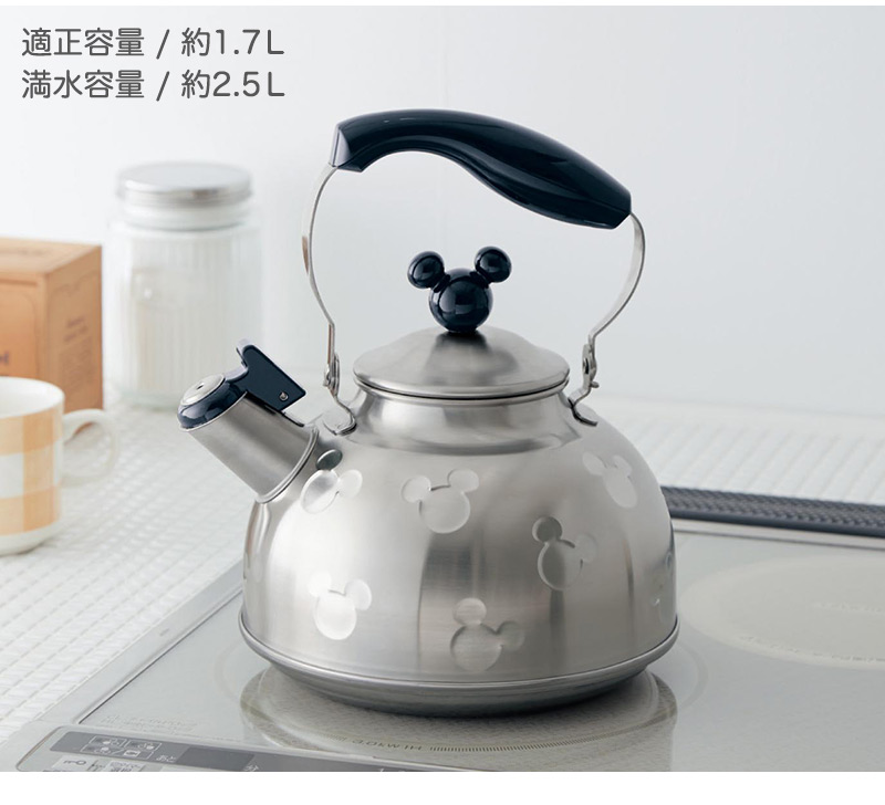 🆕【⭐訂購⭐】 🇯🇵日本直送 🌀#日本製 #Disney 米圖案不鏽鋼鳴笛水煲（明火/IH相容)🌀[ELGD-0106][260821]