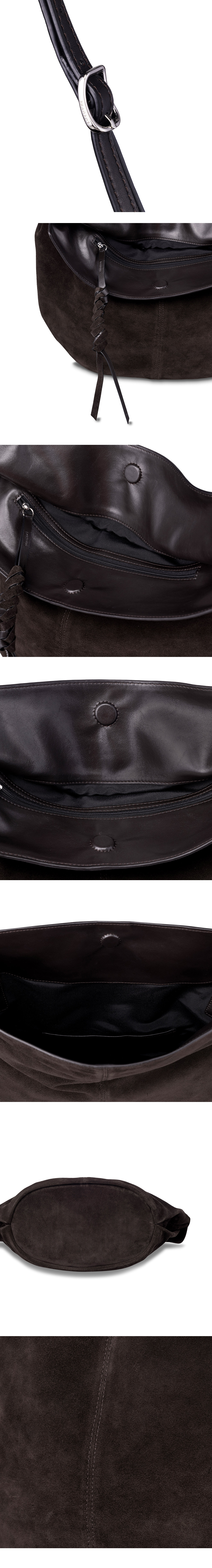 LOEUVRE Sac de Arche Shoulder Large 復古編織流蘇大容量麂皮肩背包