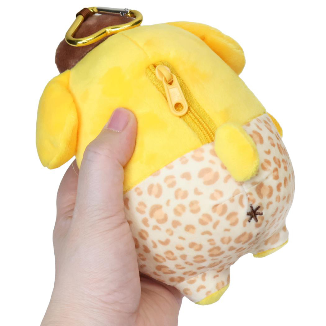現貨｜Sanrio Pompompurin 布甸狗 豹紋泳衣系列 日版 吊飾 毛公仔收納袋 連心形扣 (PN-LP06)