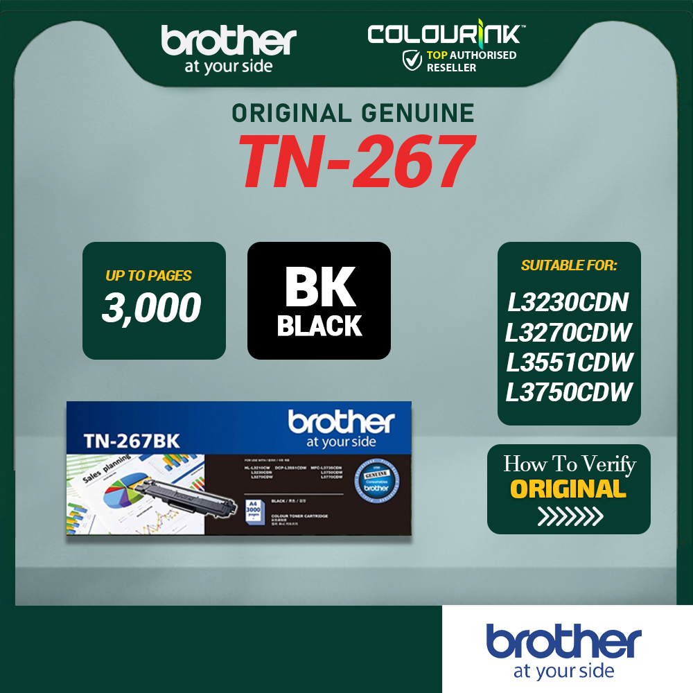 Brother Original TN267 TN263 DR263CL BU223CL  Laser Toner BKCMY for HL-L3230CDN DCP-L3551CDW MFC-L3750CDW