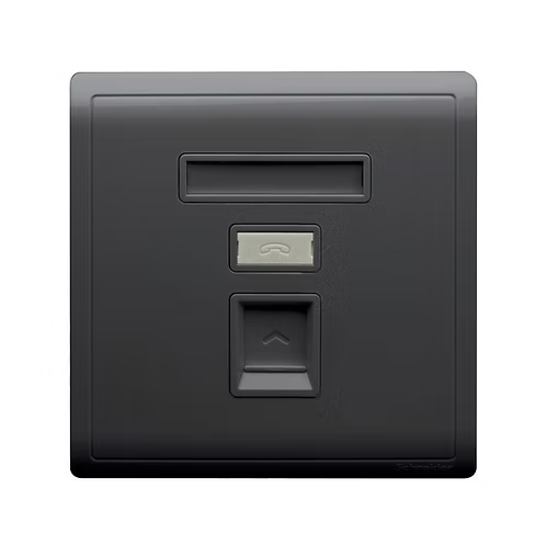 施耐德 Pieno 寫意黑 單位 CAT3電話插座