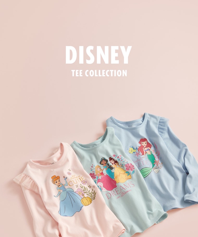 🌸預訂 台灣直送🌸迪士尼公主系列三色網紗印花純棉長袖T恤