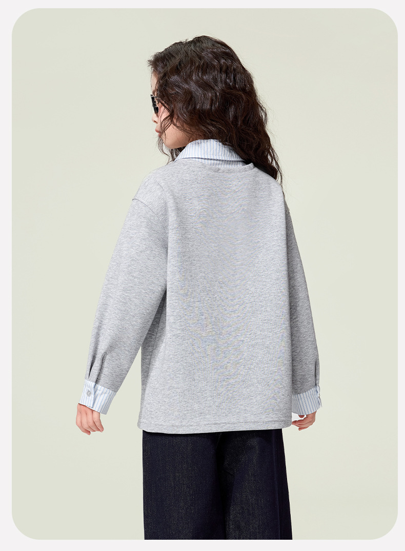 $138件。(中大童款至170碼。🎀📚 學院風假兩件長袖上衣 📚🎀