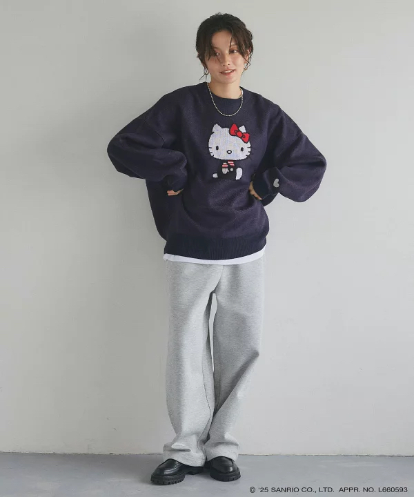 日本預訂📍日本Hello Kitty圖案心心手袖冷衫 不包郵