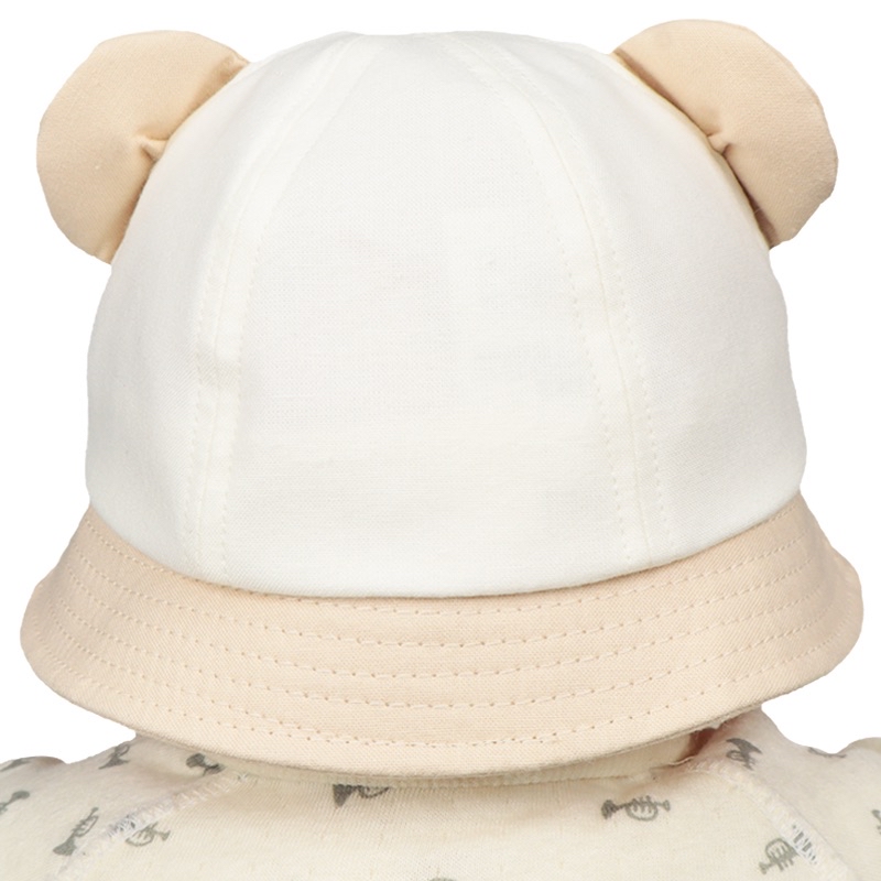 🈹限時特價🇯🇵預訂 日本直送🇯🇵日本製拼色立體熊耳朵嬰幼兒帽防UV
