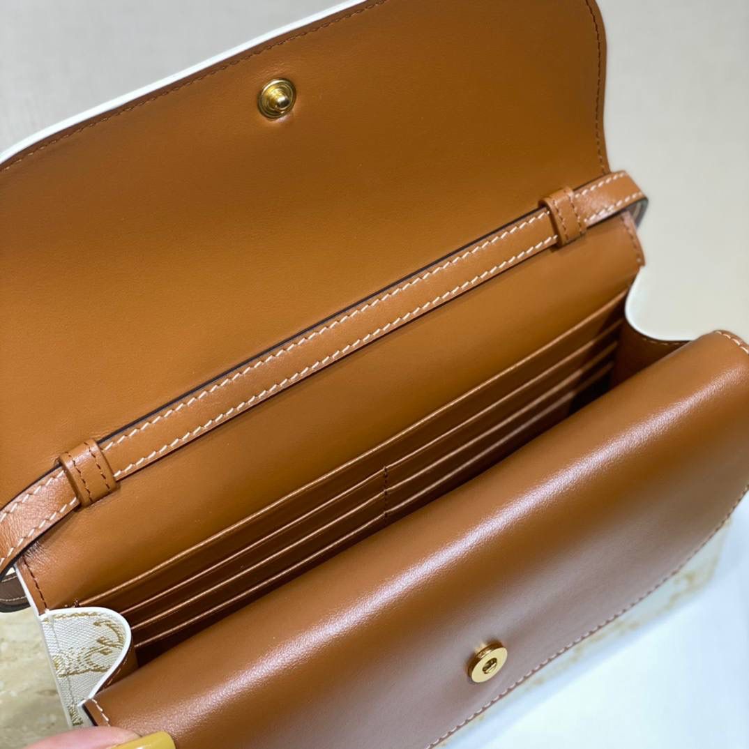 🔥大货实拍图 𝗖𝗘𝗟𝗜𝗡𝗘 ♥ 𝗖𝗔𝗡𝗩𝗔𝗦 𝗪𝗢𝗖风琴包 型号：10D852 尺寸：20*11.5cm