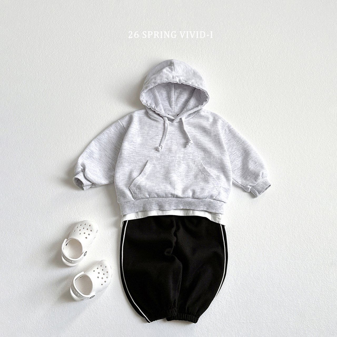 🌸預訂 韓國直送🌸🇰🇷VIVIDI四色袋鼠口袋連帽衛衣八分褲上下套裝