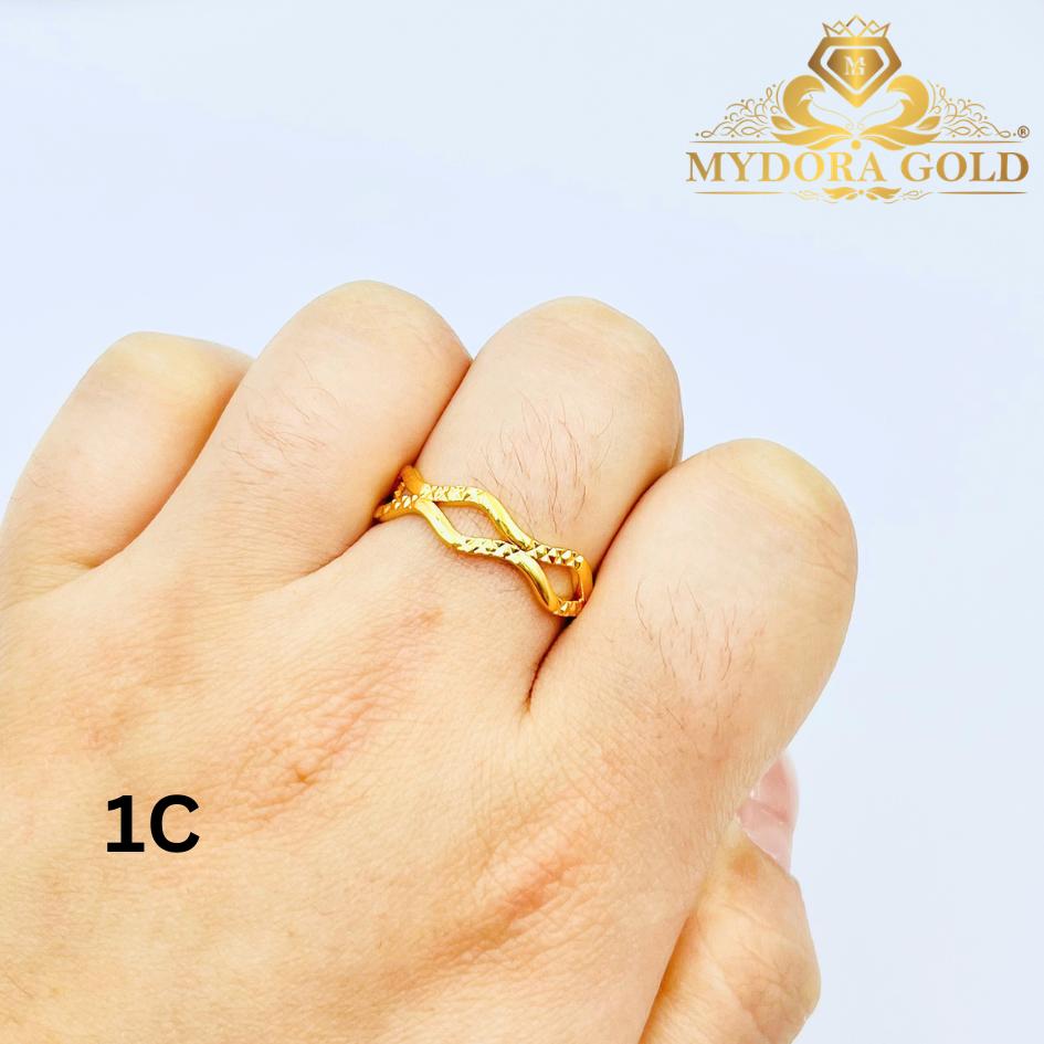 MYDORA Cincin Wave Mirror Minimalist (5G) l EMAS 916/22K