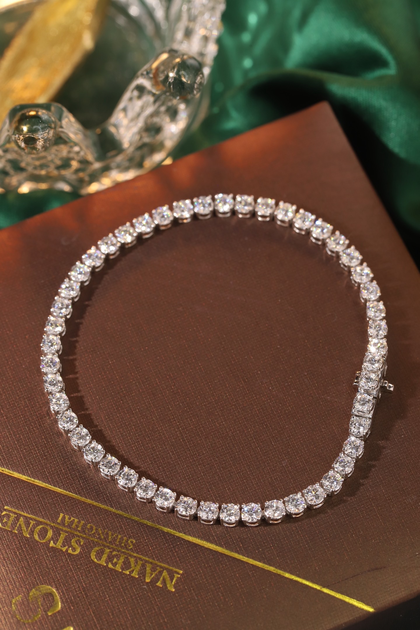 Natural Diamond Tennis Bracelet in White Gold 