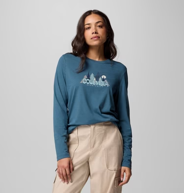 Columbia W-Rolling Bend Graphic LS Crew