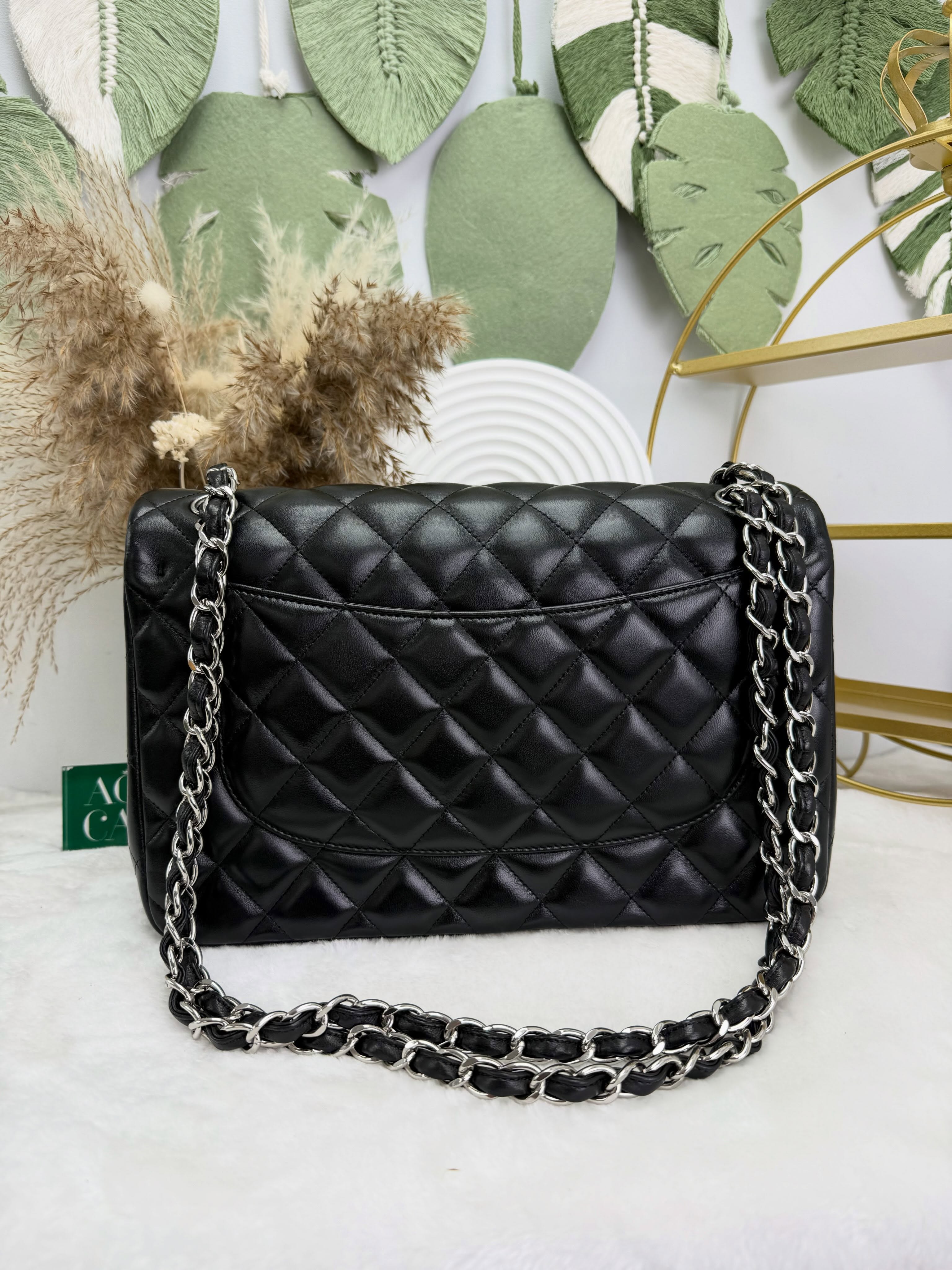 👜 PRE OWNED 🛍️CF30 黑銀羊皮 有塵袋有單有盒🖤