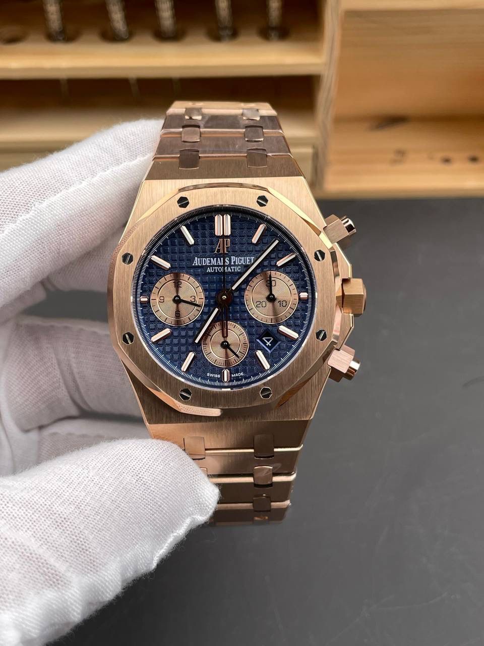 🚀皇家橡树26331OR 玫金蓝盘/41mm/7750机💯