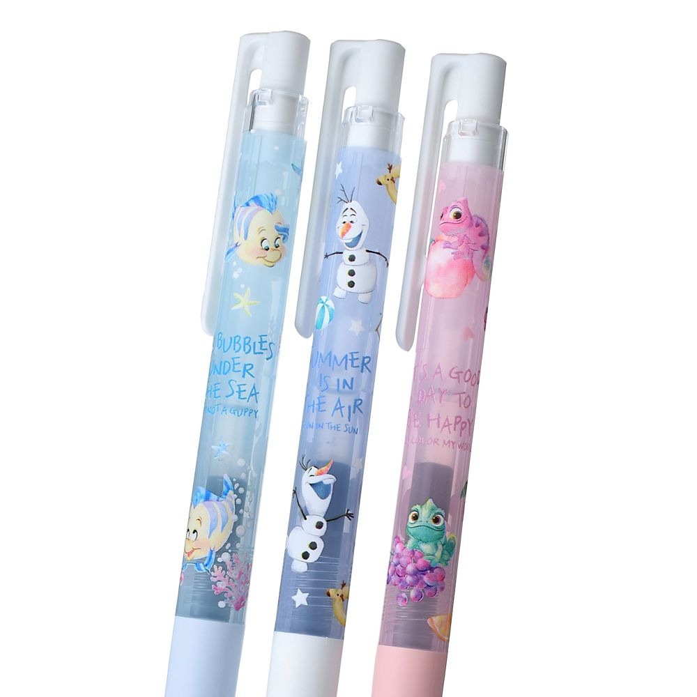 現貨｜【日本 Disney Store 限定】 一套三枝 Flounder Olaf Pascal 日本製 Pilot Juice Up 0.4mm 黑色 啫喱筆 214071