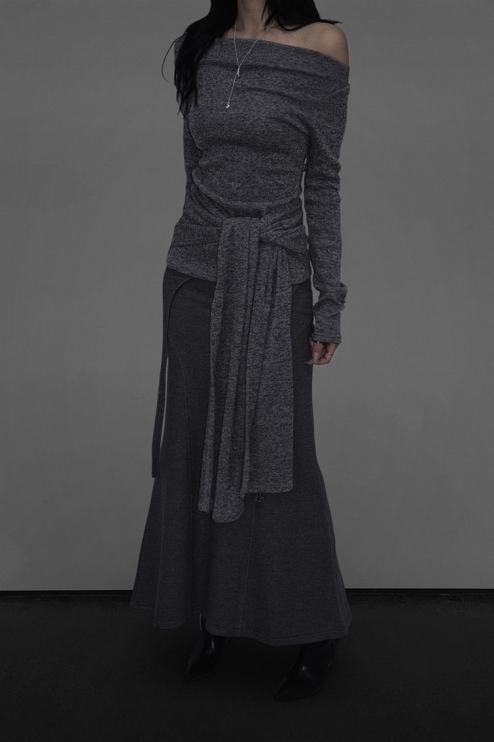 Off-Shoulder Tie-Waist Top