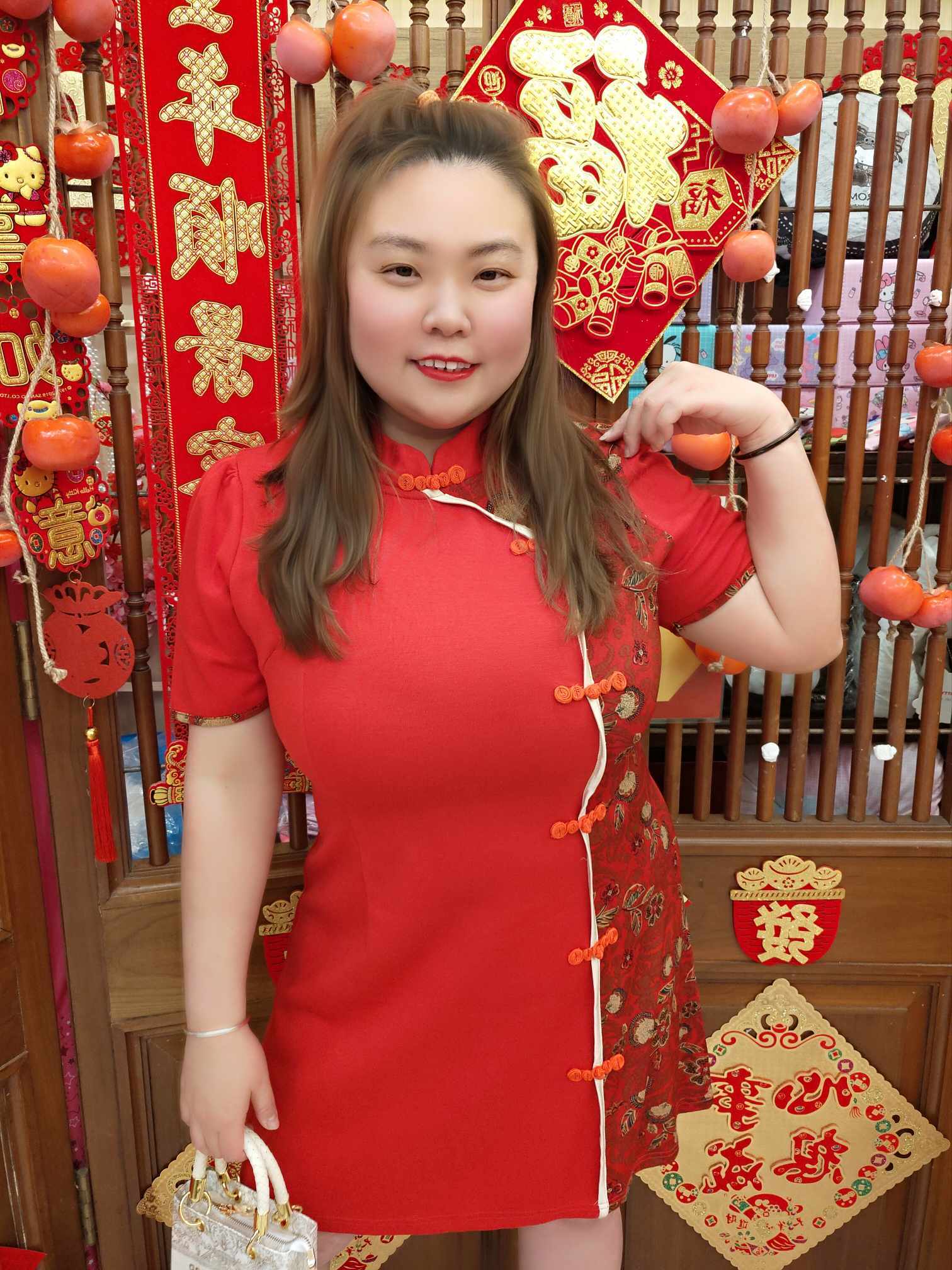 TW#5868 拼接BATIK设计款旗袍