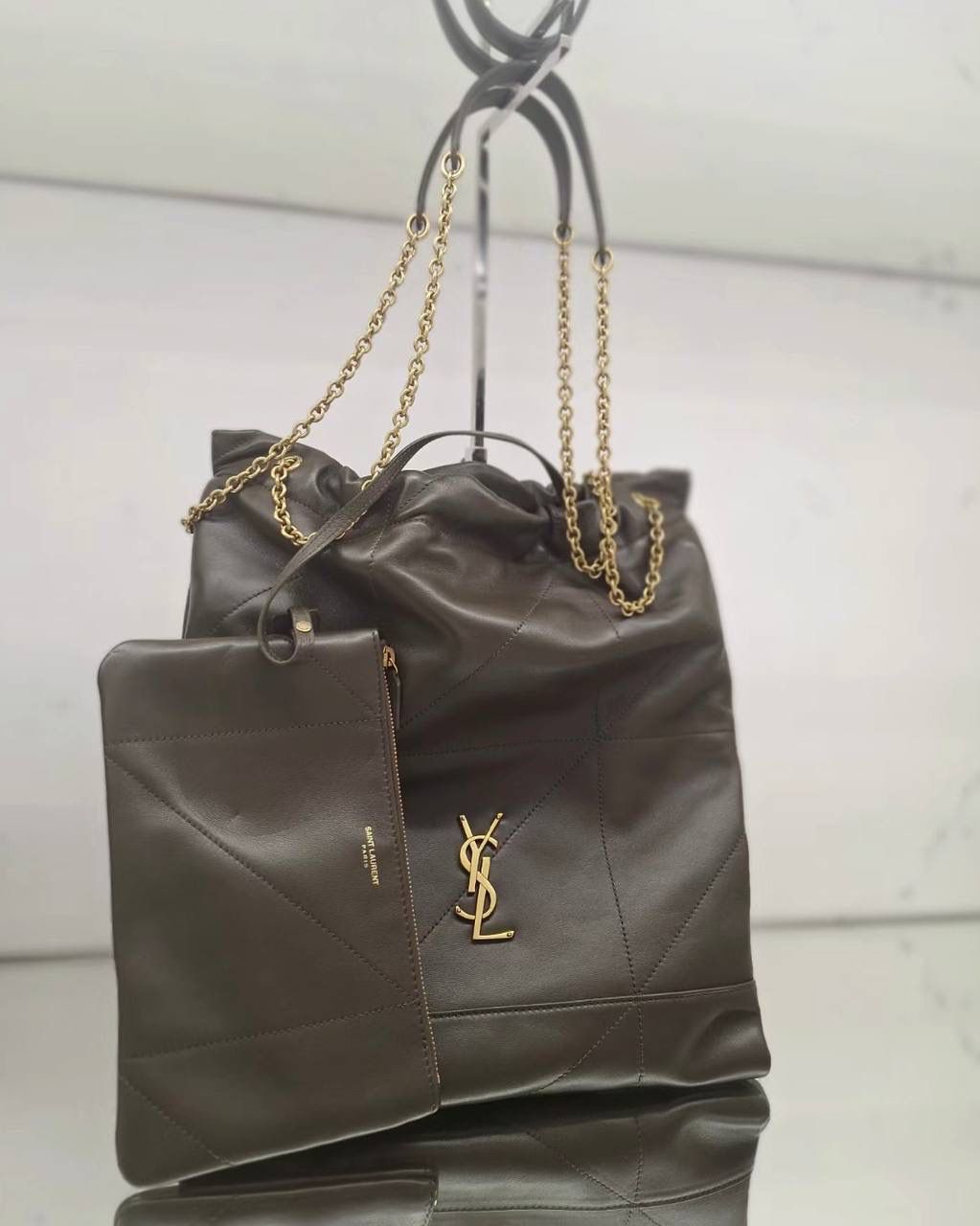 圣罗兰 Icare Maxi 绗缝羊皮购物袋